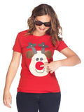 SOLD OUT Christmas Tshirt Ladies Rudolph