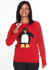 Ladies Christmas Jumper Pablo Penguin