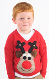 Kids' Rudolph Beige Christmas Jumper