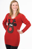 SOLD OUT Christmas Jumper Dress Rudolph Brown