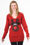 SOLD OUT Christmas Jumper Dress Rudolph Brown