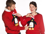 Men's Christmas Jumper Pablo Penguin Roundneck